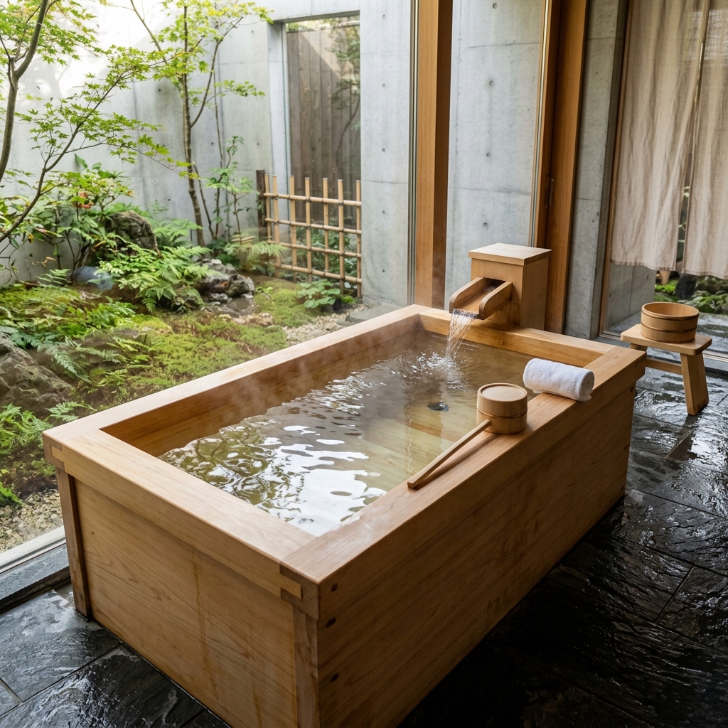 Hinoki Bath (AI-generated)